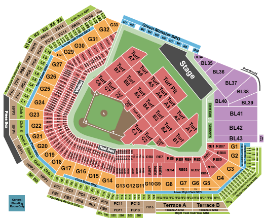 Fenway Park Fenway Park Seating Chart